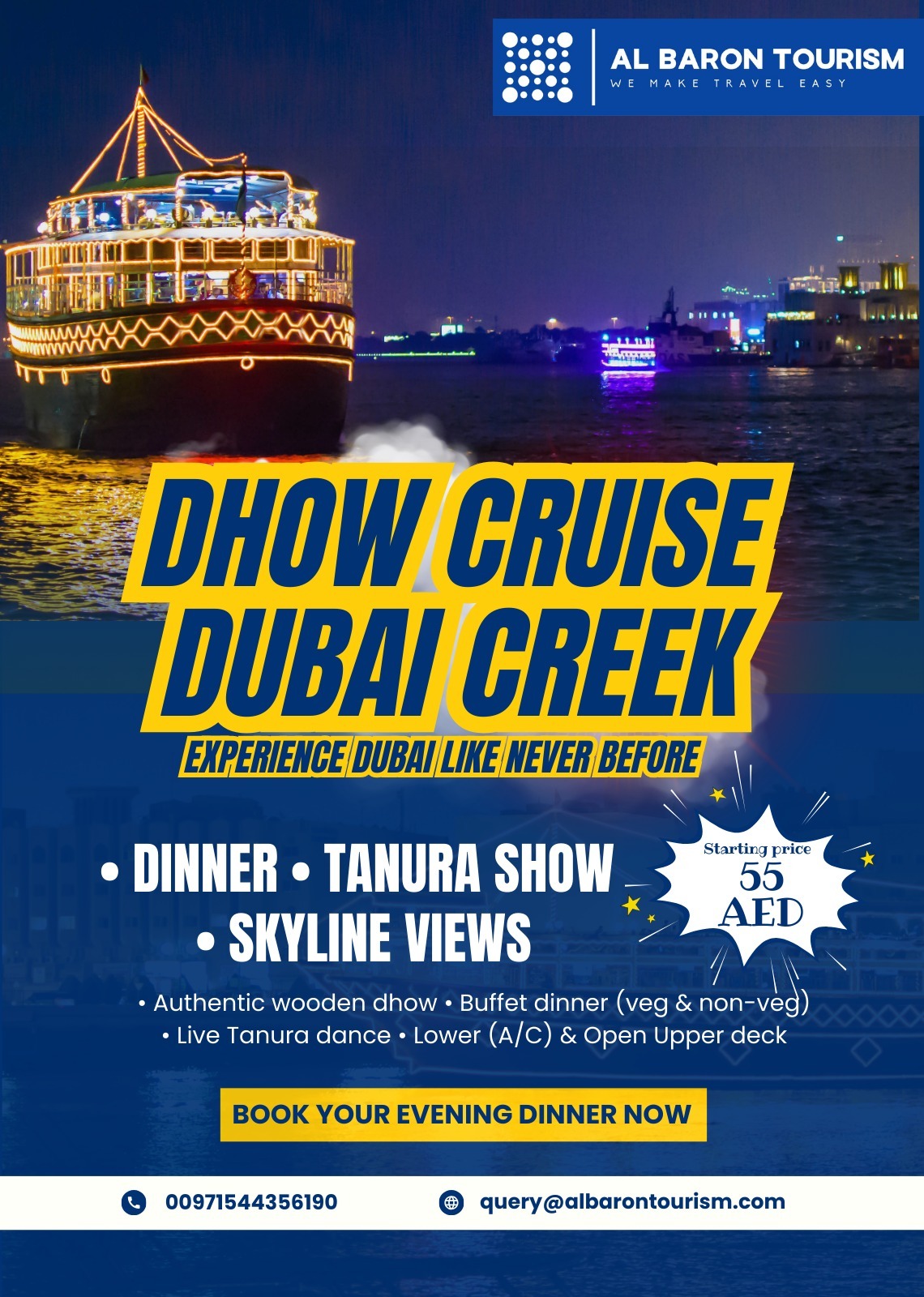 Dhow Cruise Creek Dubai
