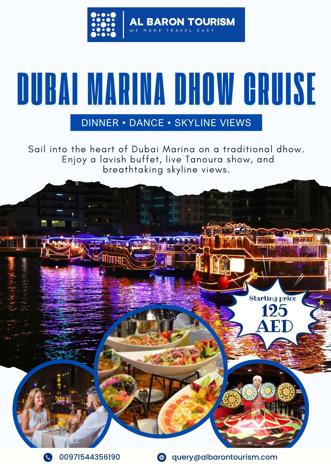 Dhow cruise Dubai Marina